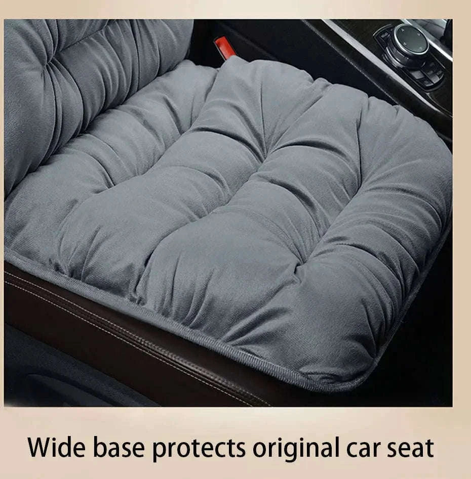 Winter Car Seat Cover with Back Pad-Black front seat 1PC