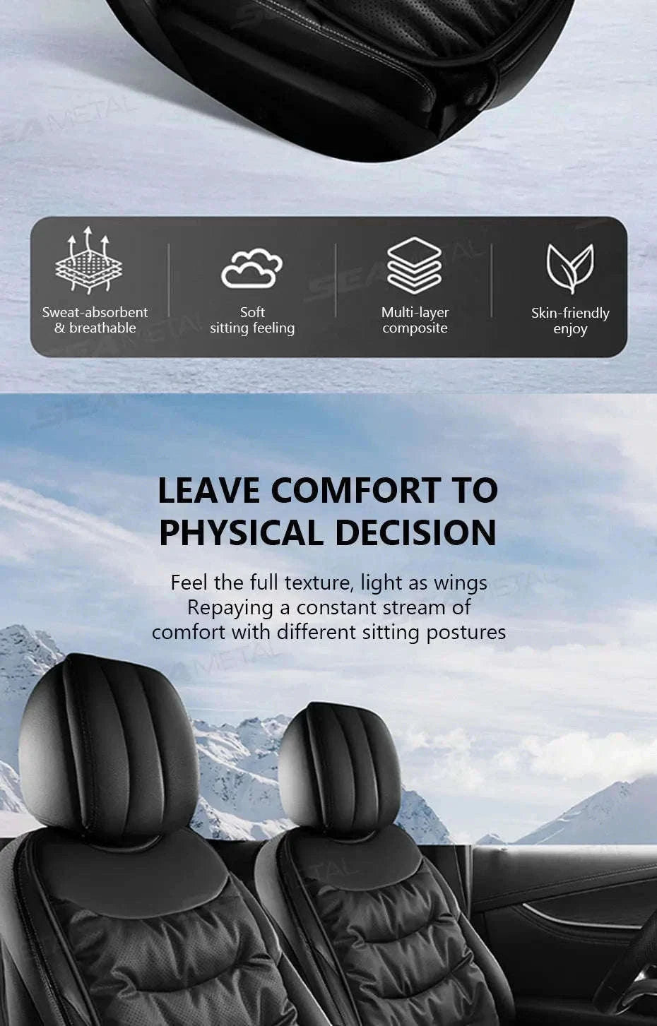 Winter Car Seat Cushion Cover Thick Thermal Plush Anti-Slip Universal-Bottom Black 1pc