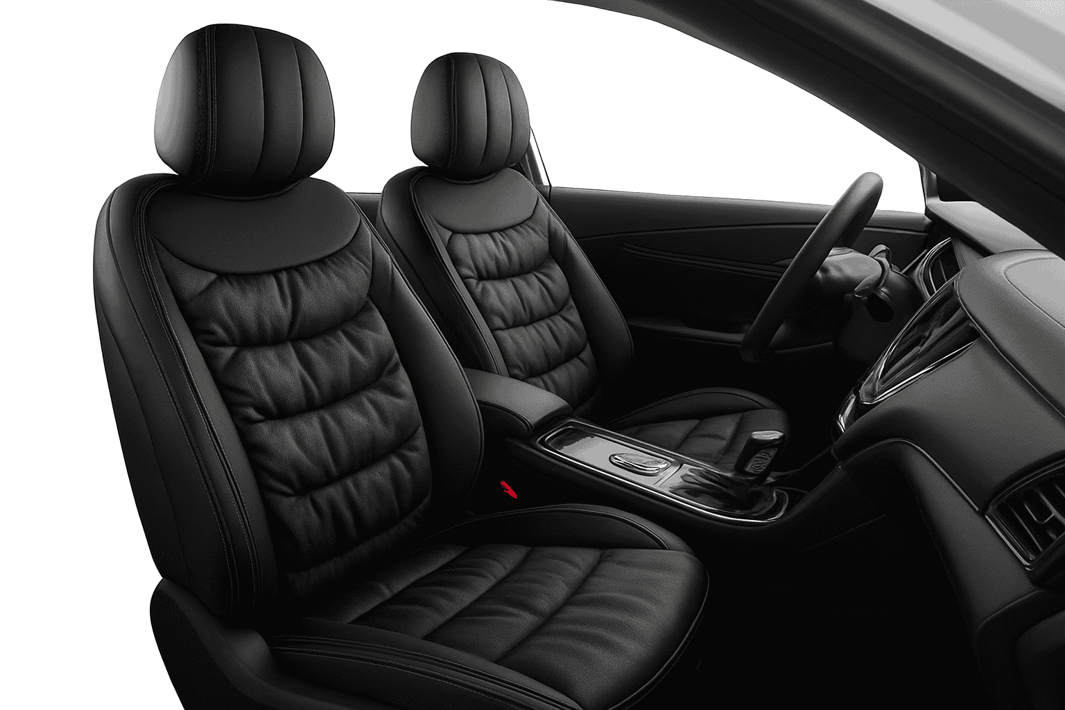 Winter Car Seat Cushion Cover Thick Thermal Plush Anti-Slip Universal-Bottom Black 1pc