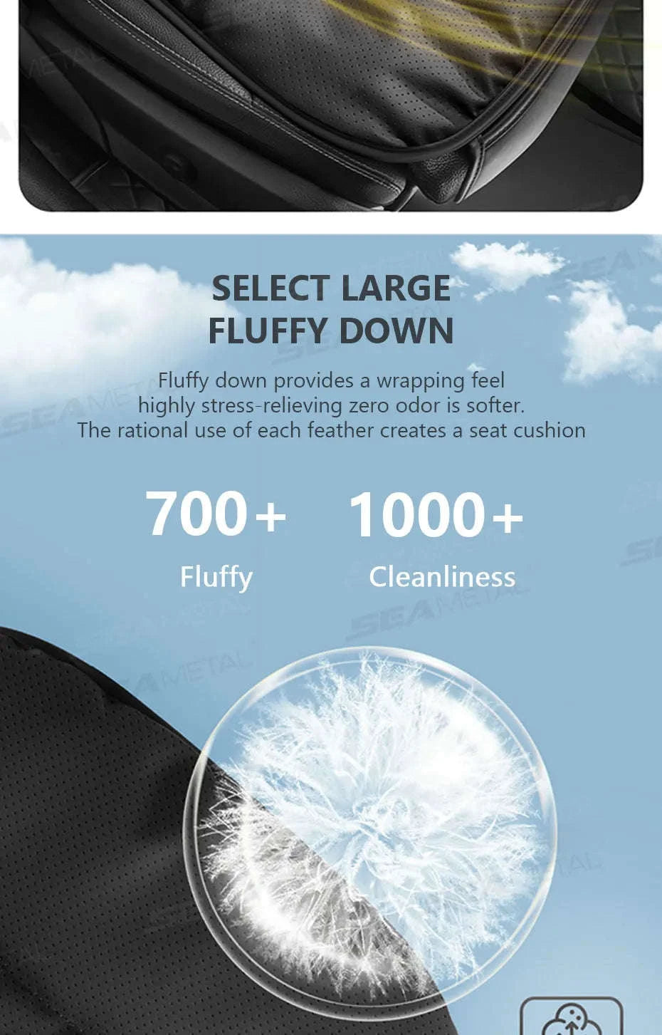 Winter Car Seat Cushion Cover Thick Thermal Plush Anti-Slip Universal-Bottom Black 1pc