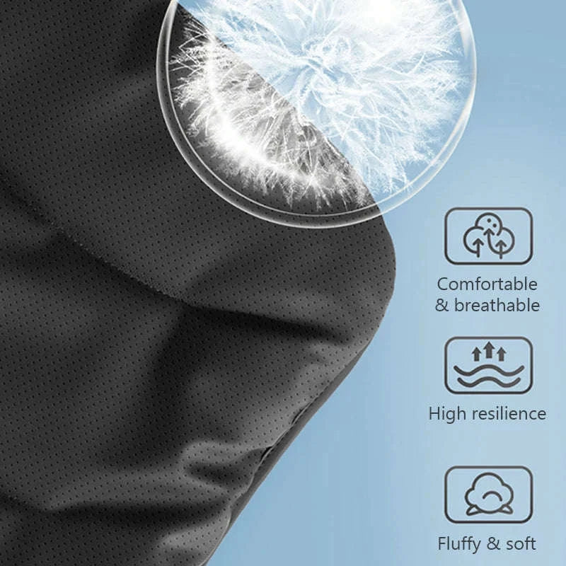 Winter Car Seat Cushion Cover Thick Thermal Plush Anti-Slip Universal-Bottom Black 1pc