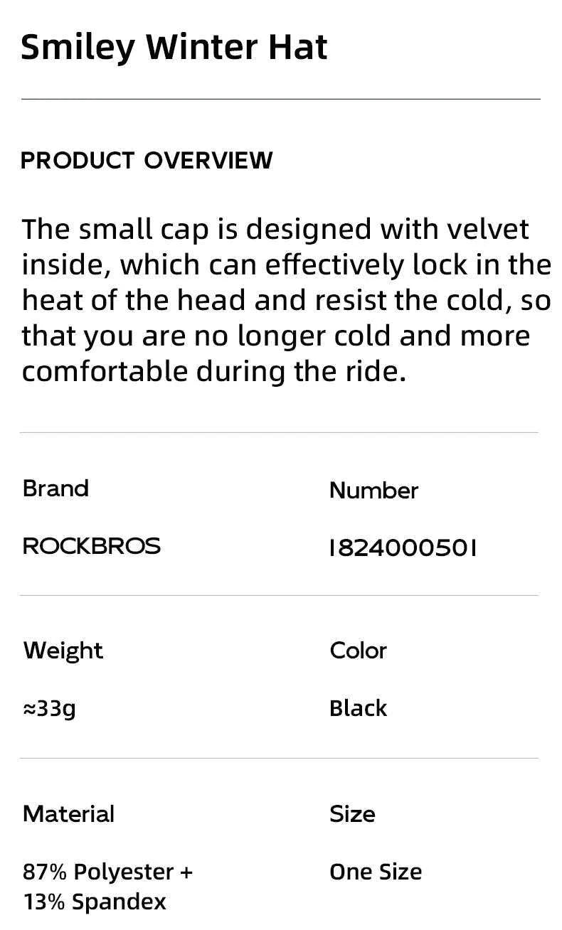 Winter Cycling Cap Windproof Thermal Helmet Liner for Men and Women-Default Title