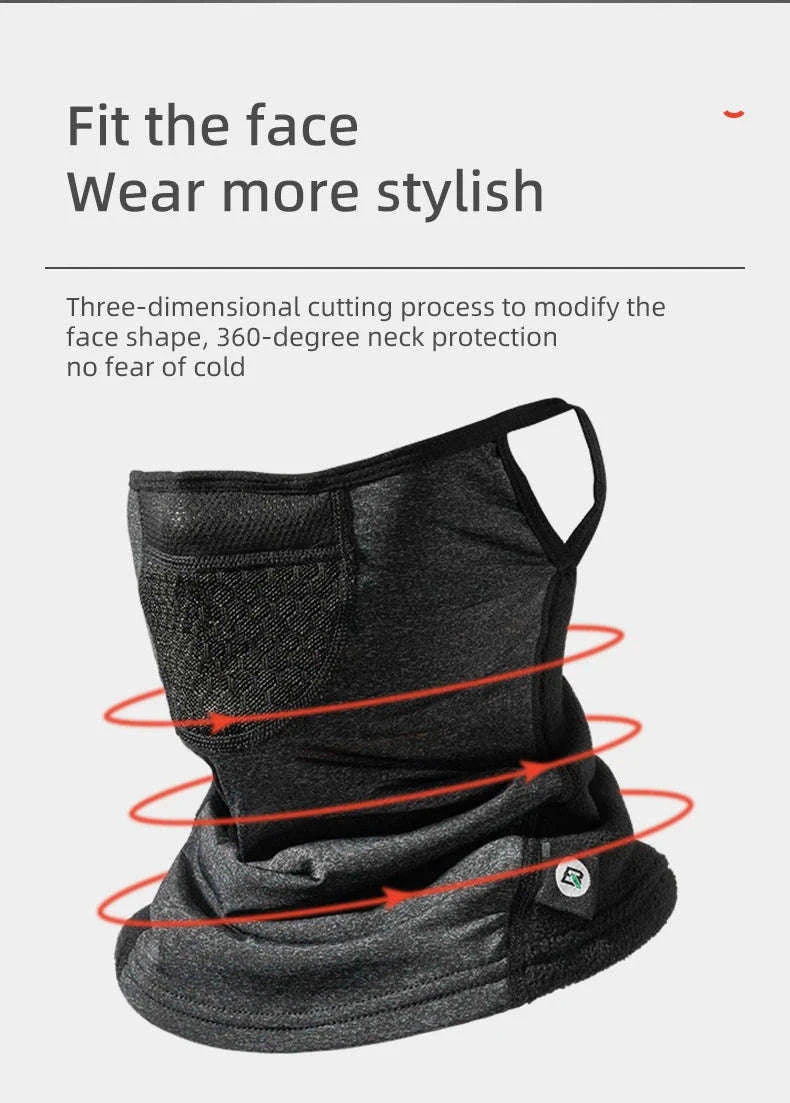 Winter Cycling Face Mask Windproof Fleece Thermal Bike Scarf-LF7580-3