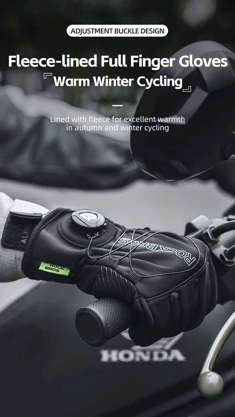 Winter Cycling Gloves Touchscreen Full Finger Warm Anti-Slip Grip-S351 / M