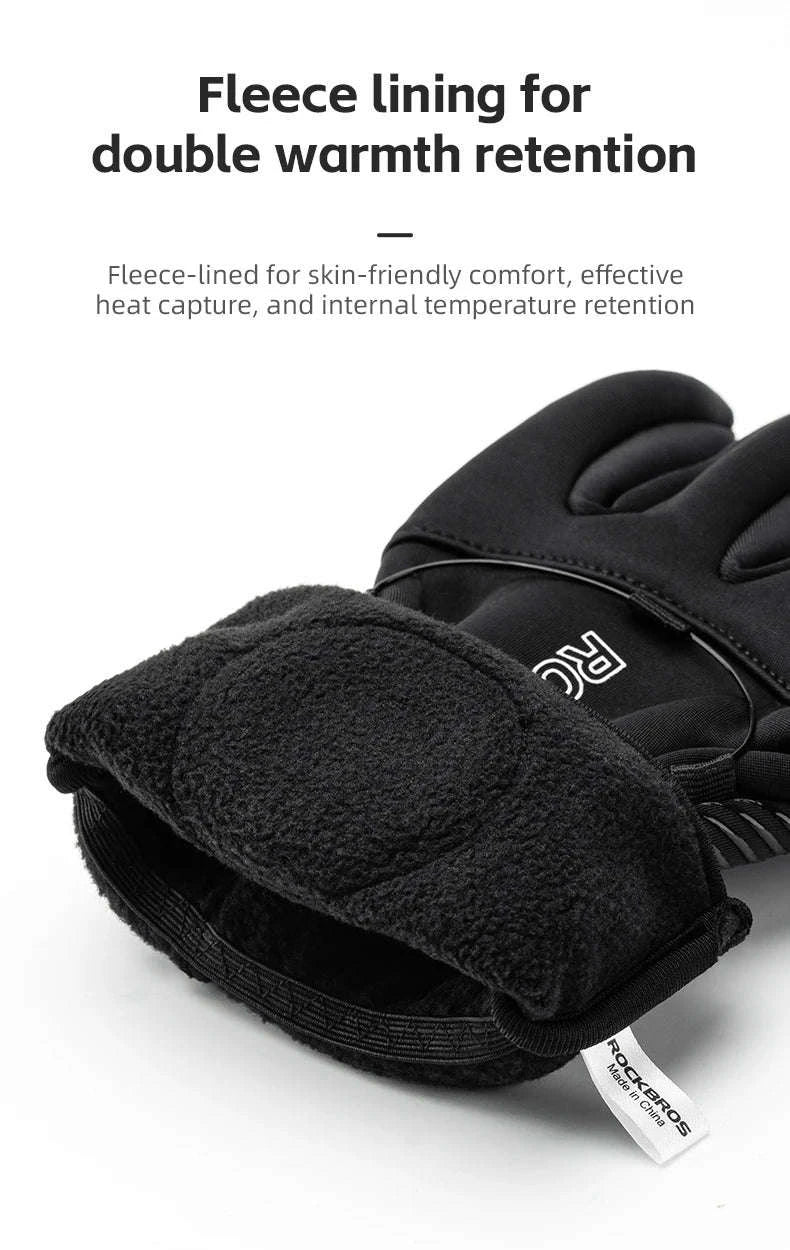 Winter Cycling Gloves Touchscreen Full Finger Warm Anti-Slip Grip-S351 / M