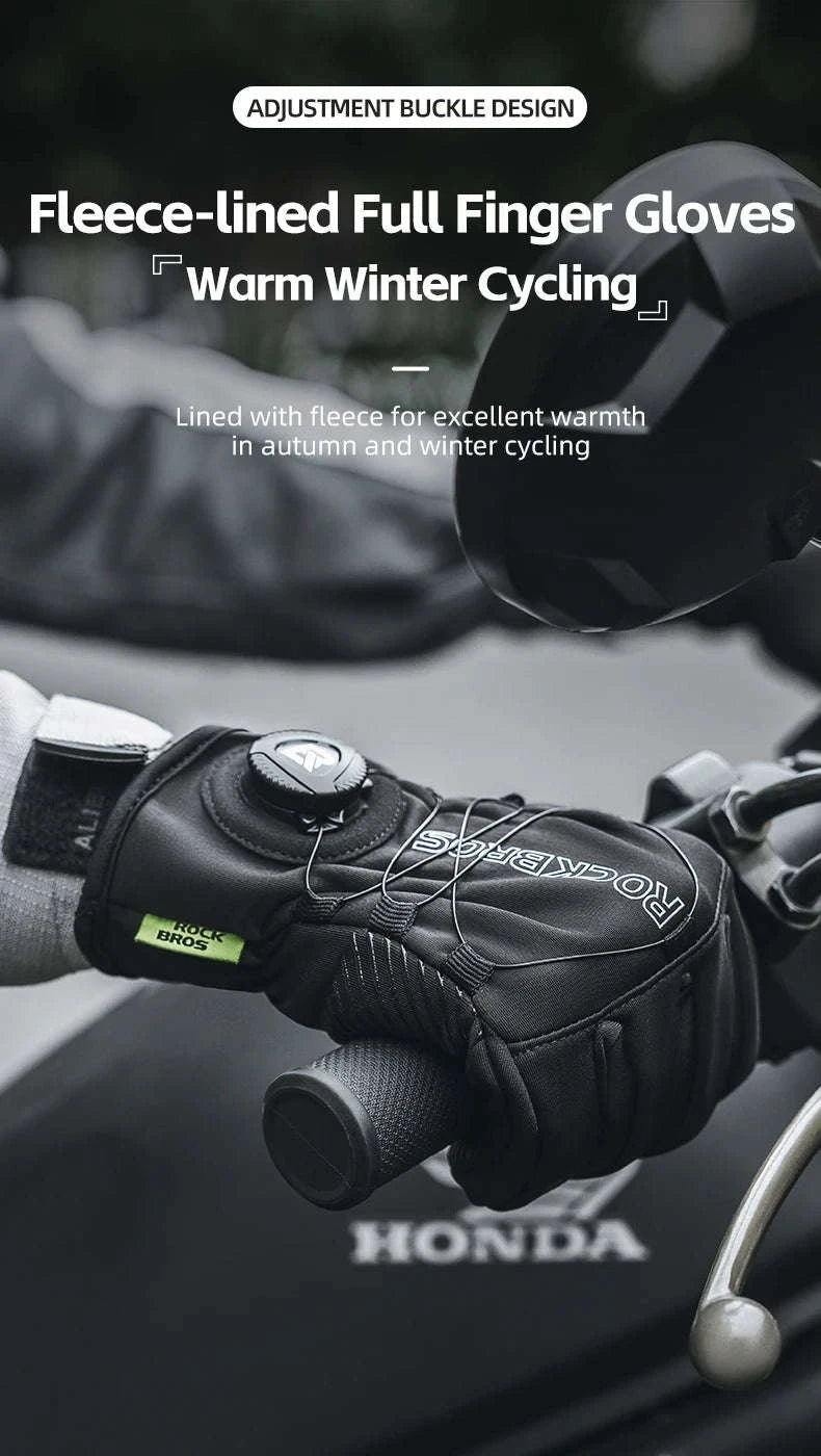 Winter Cycling Gloves Touchscreen Full Finger Warm Anti-Slip Grip-S351 / M