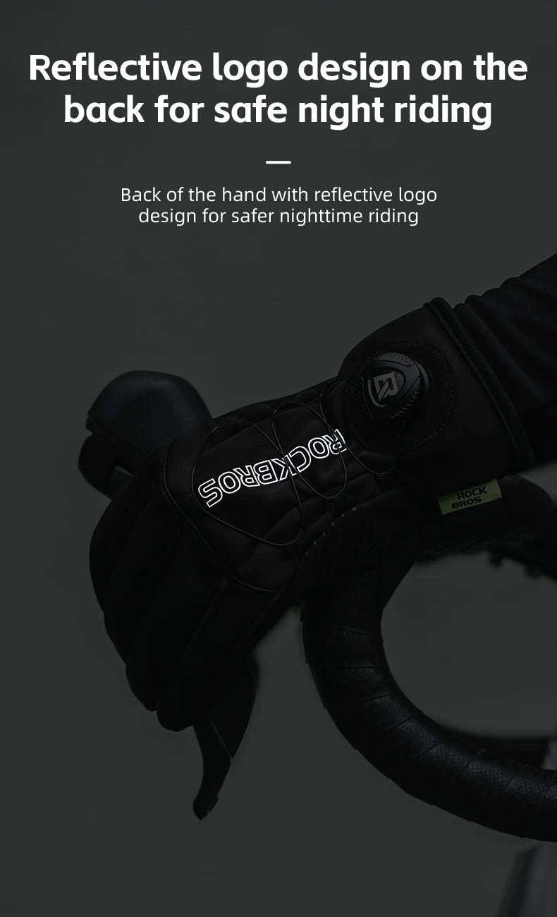 Winter Cycling Gloves Touchscreen Full Finger Warm Anti-Slip Grip-S351 / M