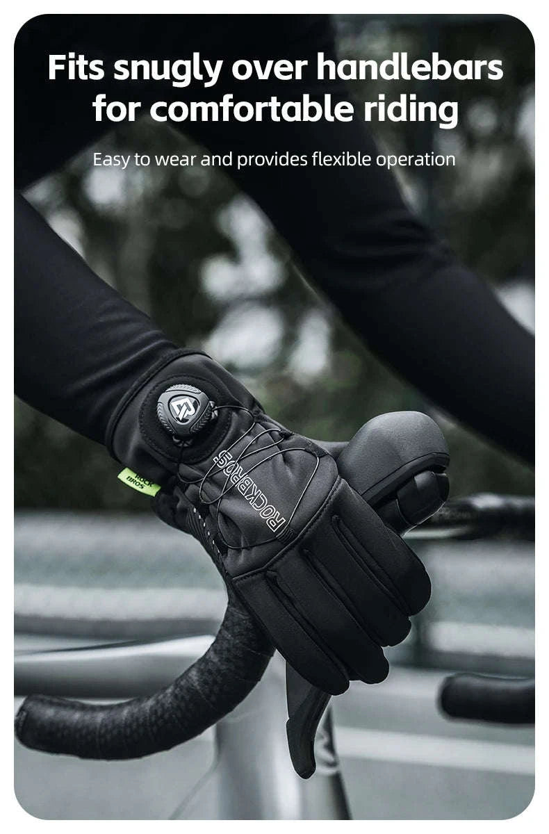 Winter Cycling Gloves Touchscreen Full Finger Warm Anti-Slip Grip-S351 / M