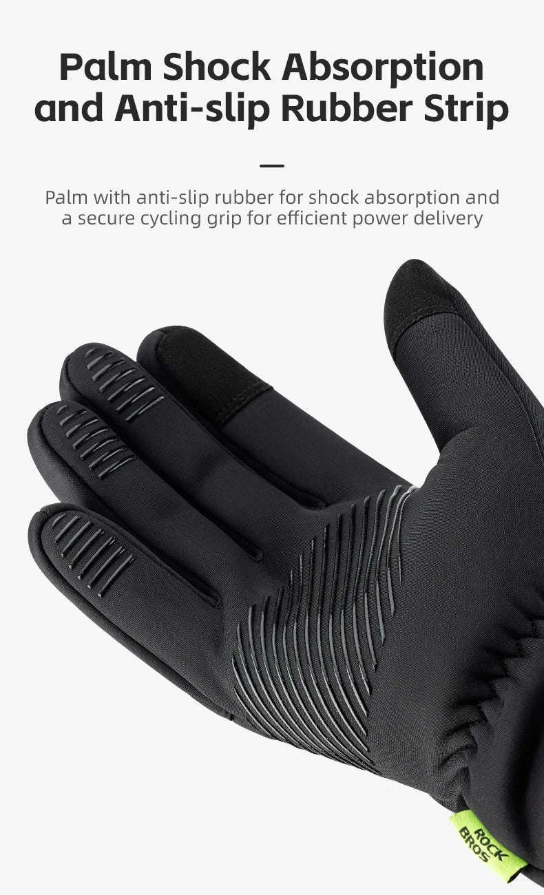 Winter Cycling Gloves Touchscreen Full Finger Warm Anti-Slip Grip-S351 / M