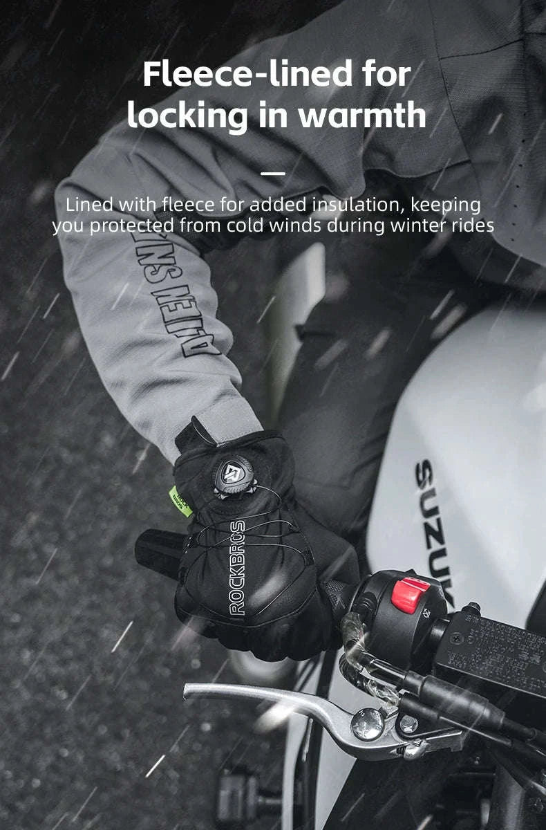 Winter Cycling Gloves Touchscreen Full Finger Warm Anti-Slip Grip-S351 / M