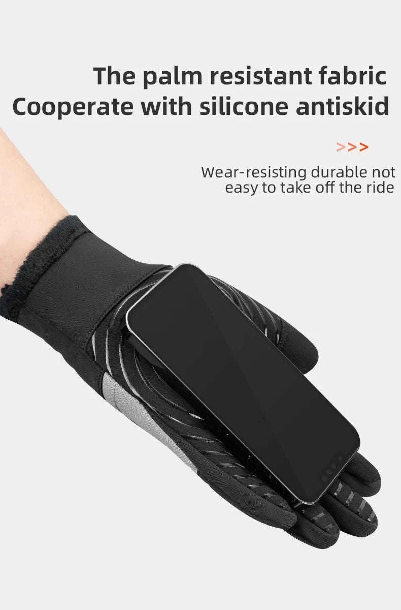 Winter Cycling Gloves Touchscreen Full Finger Warm Bike Gloves-S317-BG / S