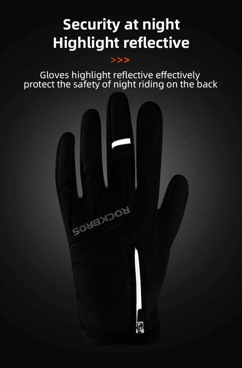Winter Cycling Gloves Touchscreen Full Finger Warm Bike Gloves-S317-BG / S