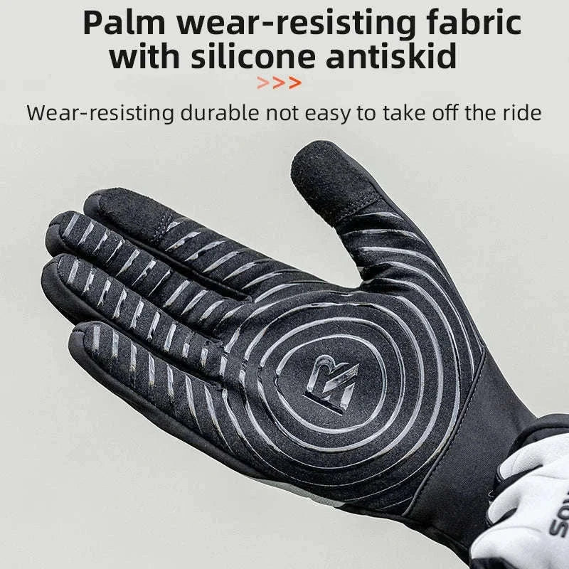 Winter Cycling Gloves Touchscreen Full Finger Warm Bike Gloves-S317-BG / S