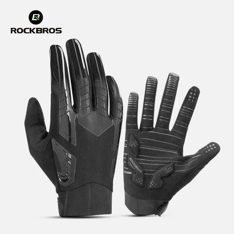 Winter Cycling Gloves Touchscreen Full Finger Windproof MTB Gloves-S208BK / XL