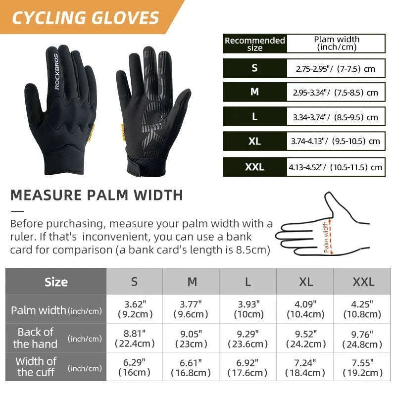 Winter Cycling Gloves with Touchscreen & Anti-Slip Grip-MT025 / XXL