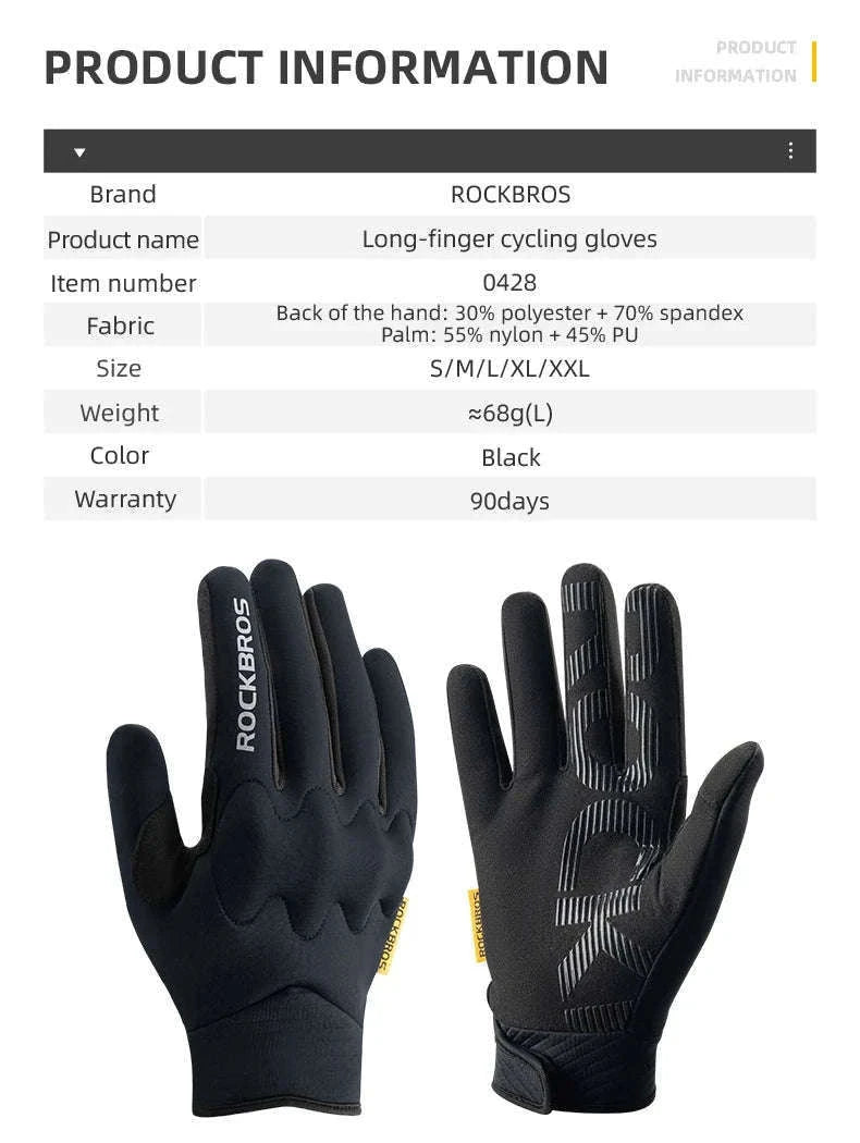 Winter Cycling Gloves with Touchscreen & Anti-Slip Grip-MT025 / XXL