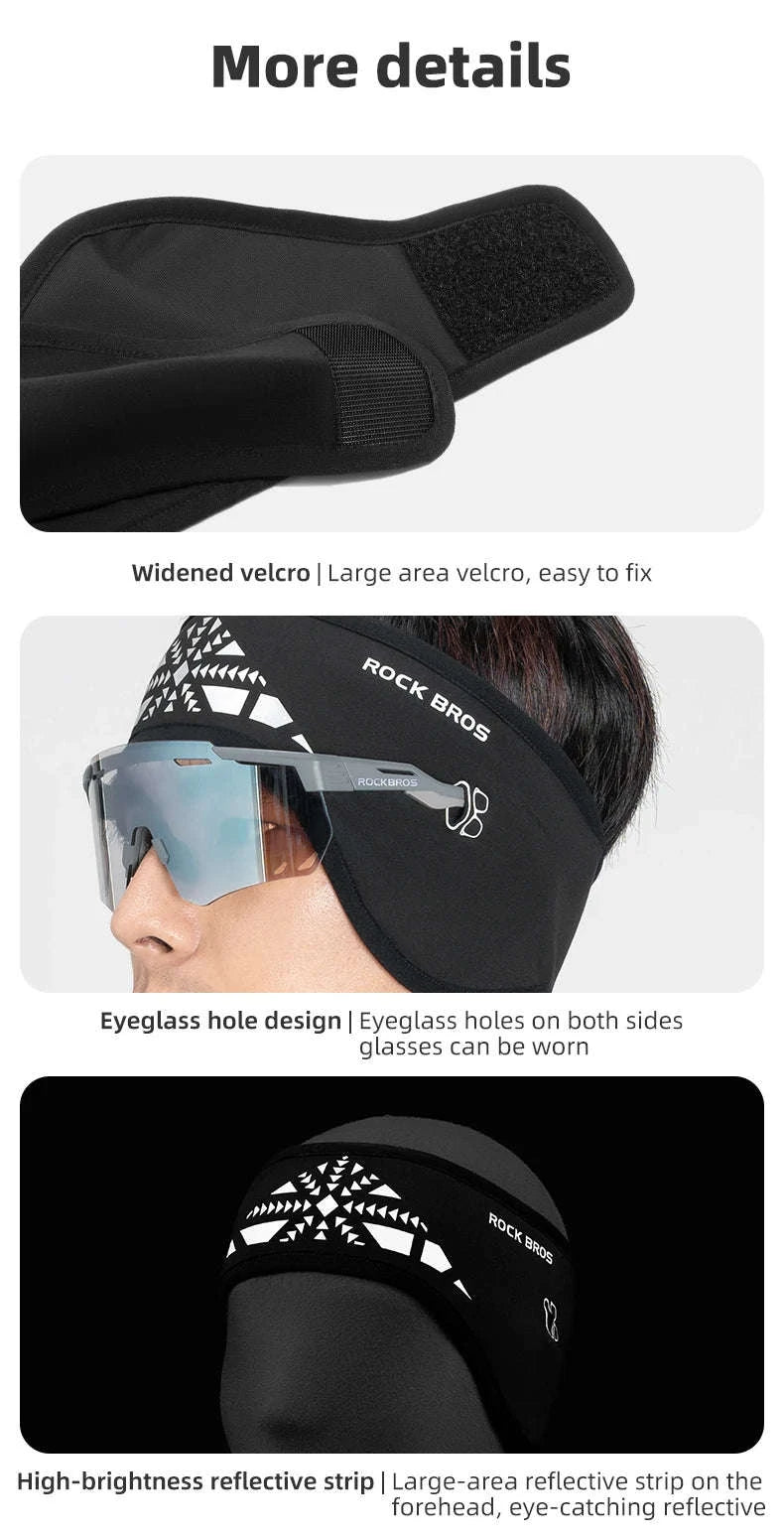 Winter Cycling Headband Ear Warmer Windproof Double Layer-ZHD011