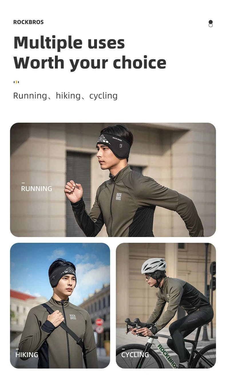 Winter Cycling Headband Ear Warmer Windproof Double Layer-ZHD011