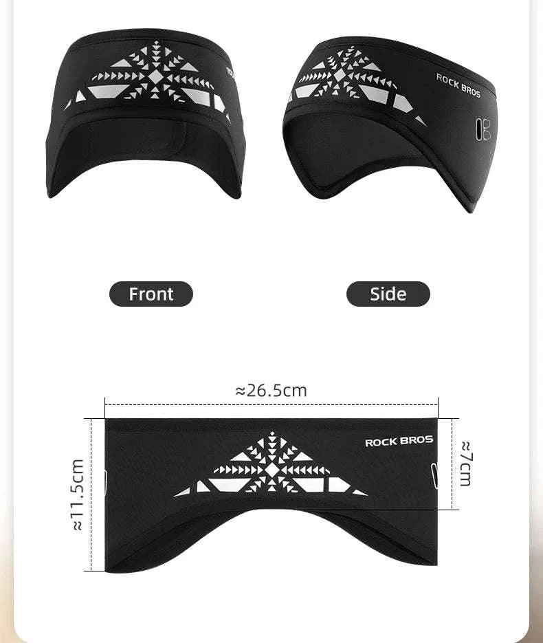 Winter Cycling Headband Ear Warmer Windproof Double Layer-ZHD011