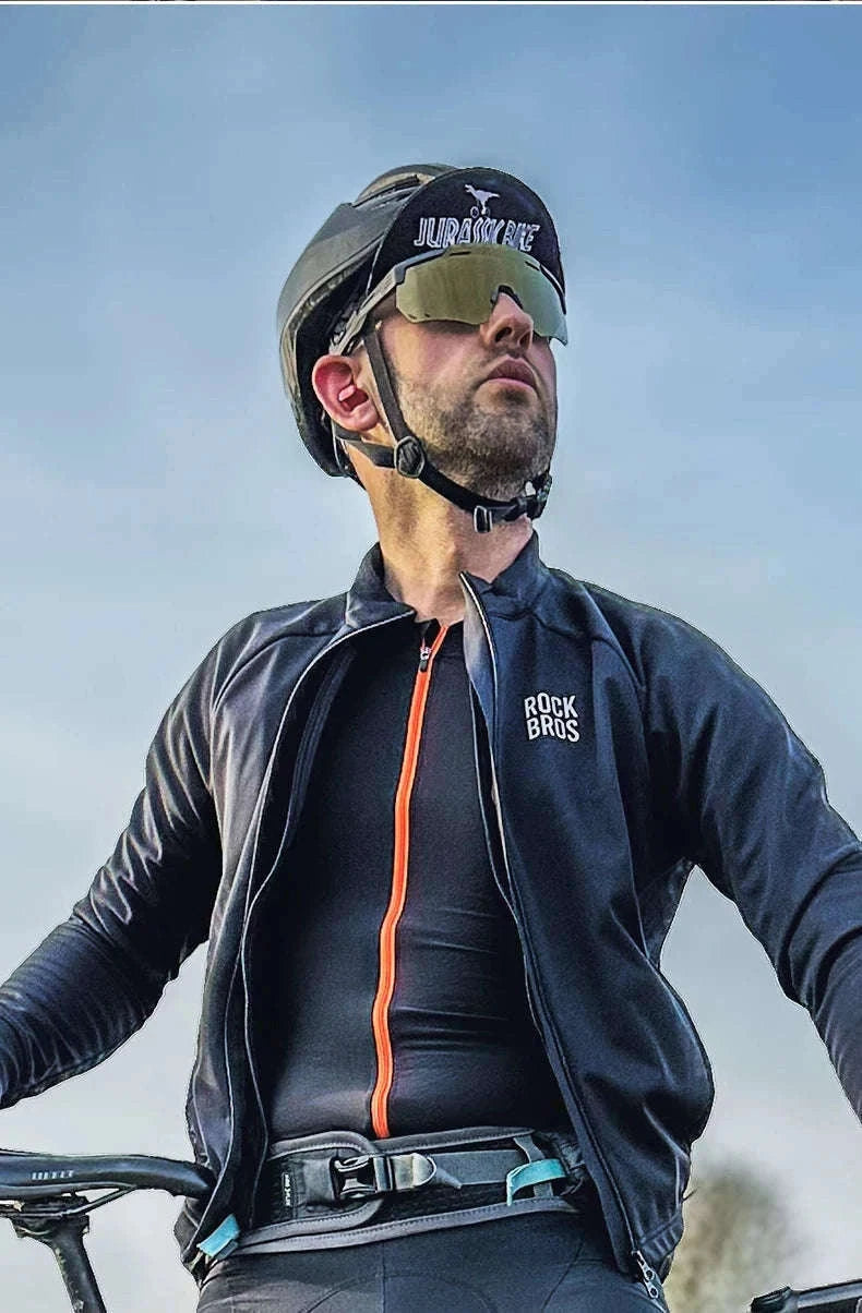 Winter Cycling Jacket Thermal Windproof MTB Road Riding Coat-Asia L (EU M)