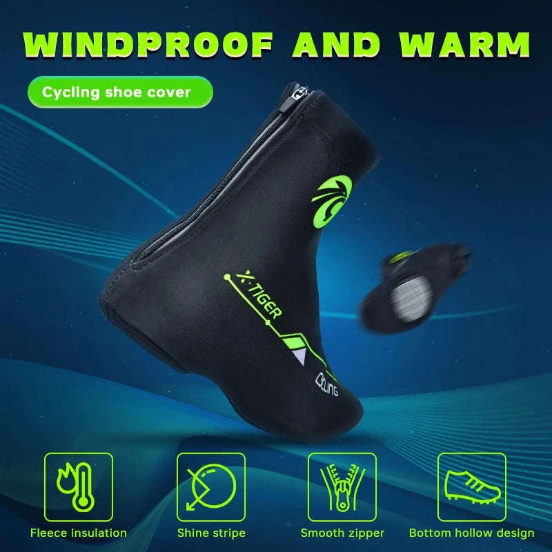 Winter Cycling Shoe Covers with Thermal Fleece X-TIGER-XM-ZPXT-20602 / L