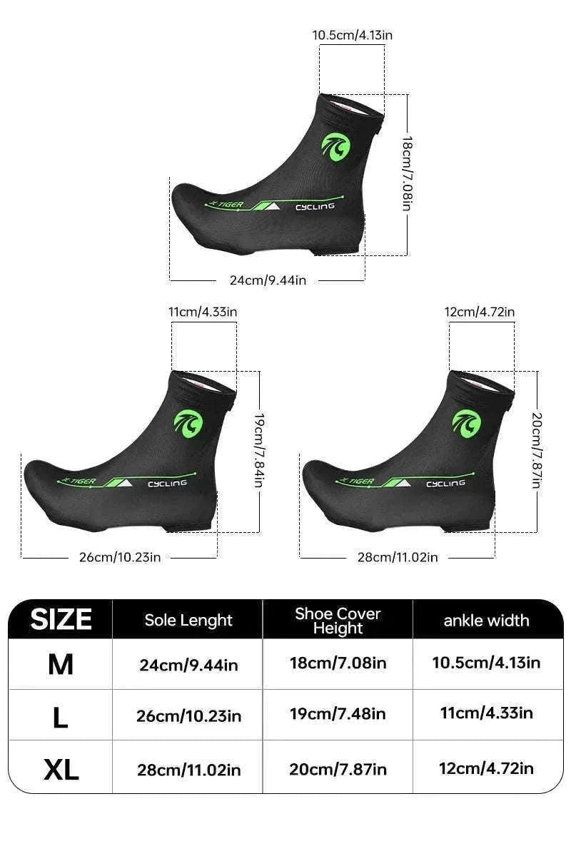 Winter Cycling Shoe Covers with Thermal Fleece-XM-ZPXT-20602 / L