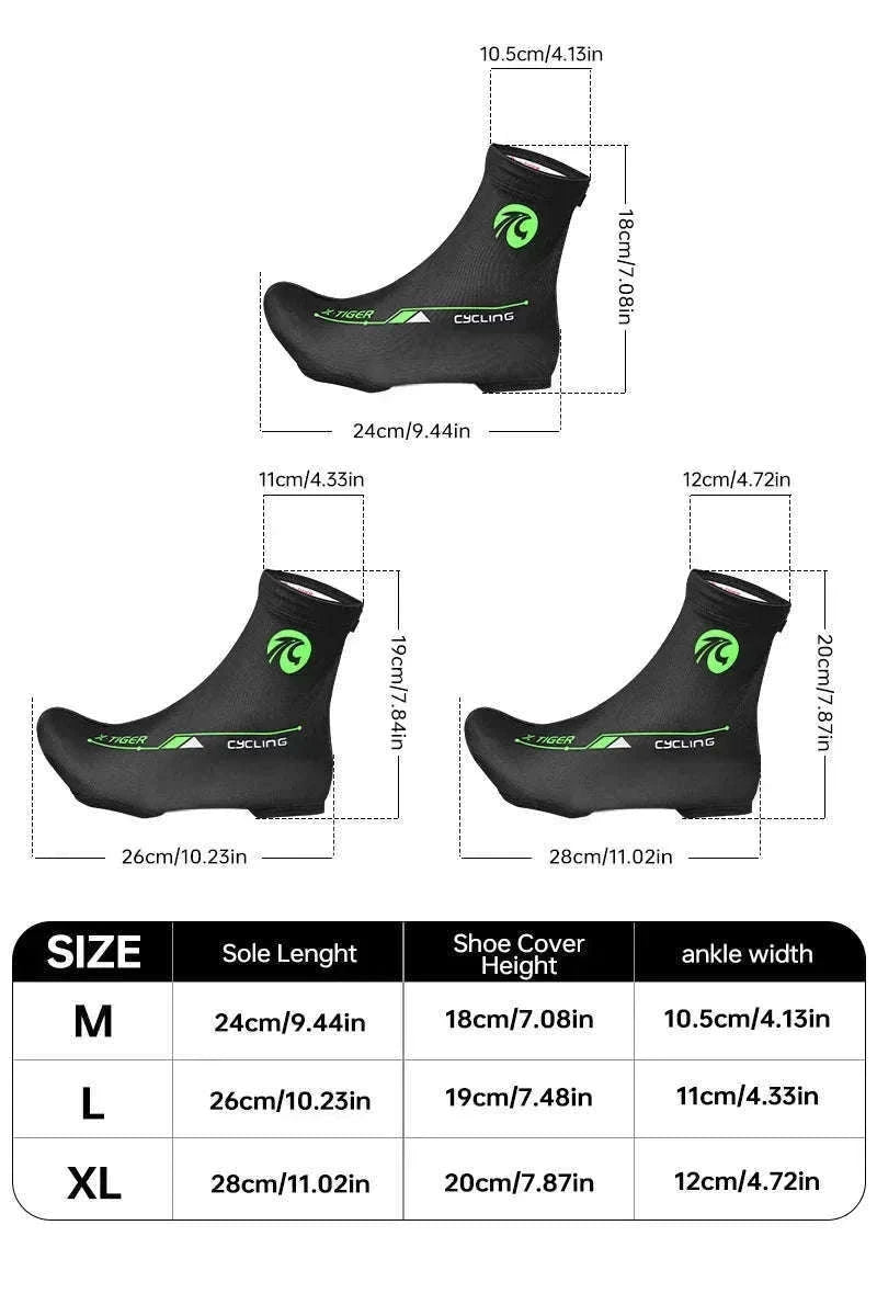 Winter Cycling Shoe Covers with Thermal Fleece-XM-ZPXT-20602 / L
