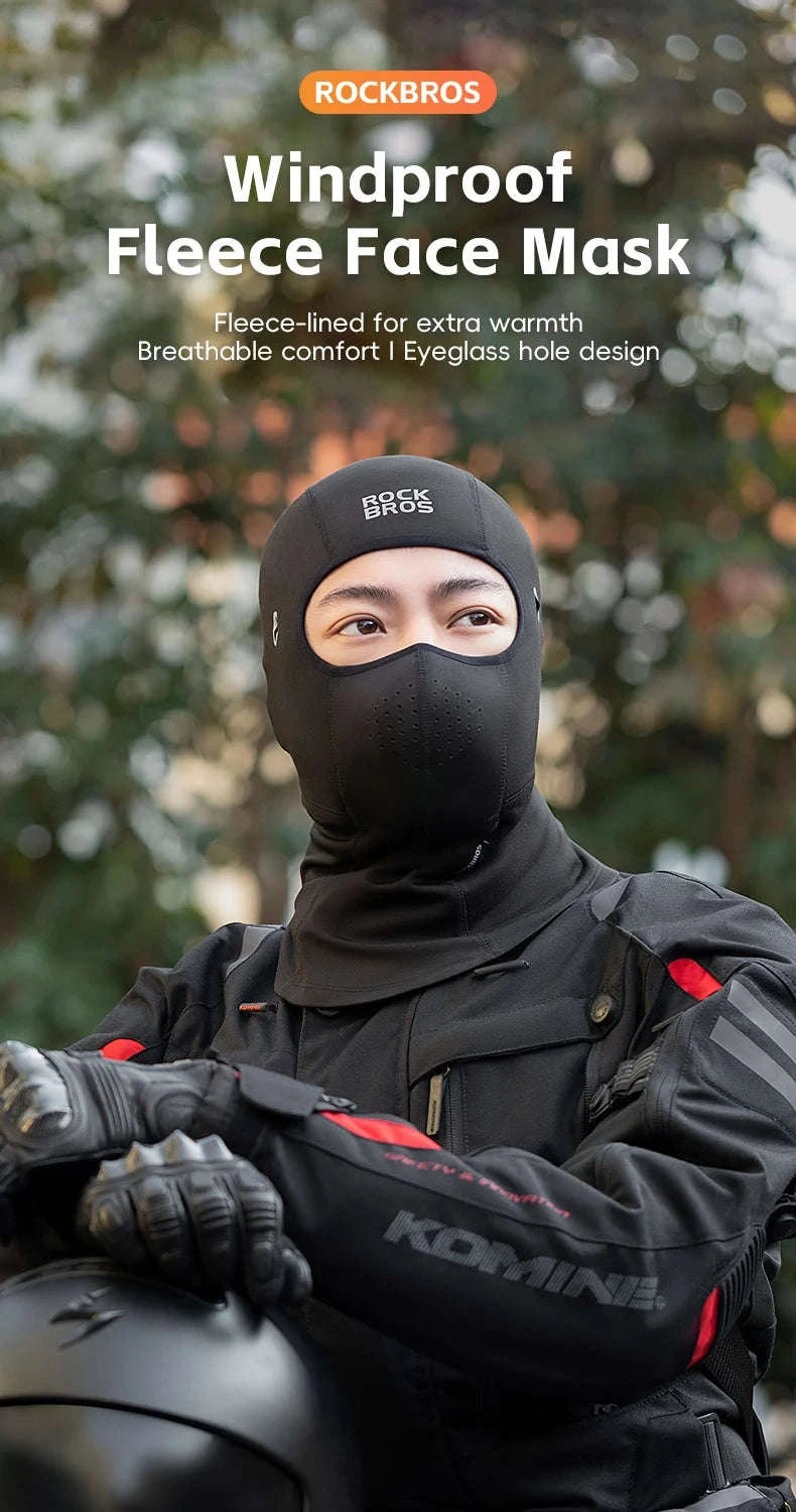 Winter Fleece Balaclava Face Mask with Eyeglass Hole for Cycling & Skiing-YPP106 / One Size