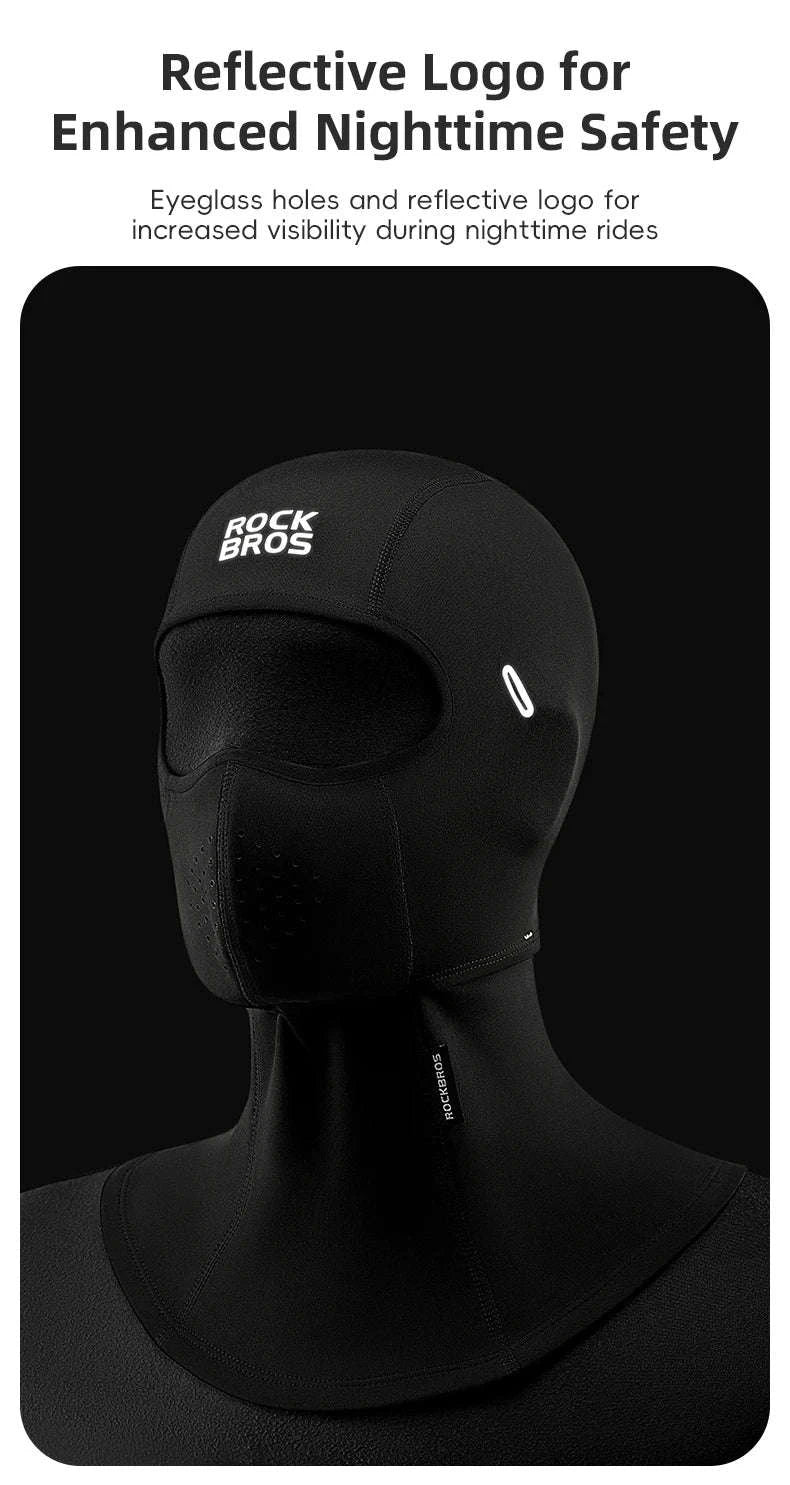 Winter Fleece Balaclava Face Mask with Eyeglass Hole for Cycling & Skiing-YPP106 / One Size