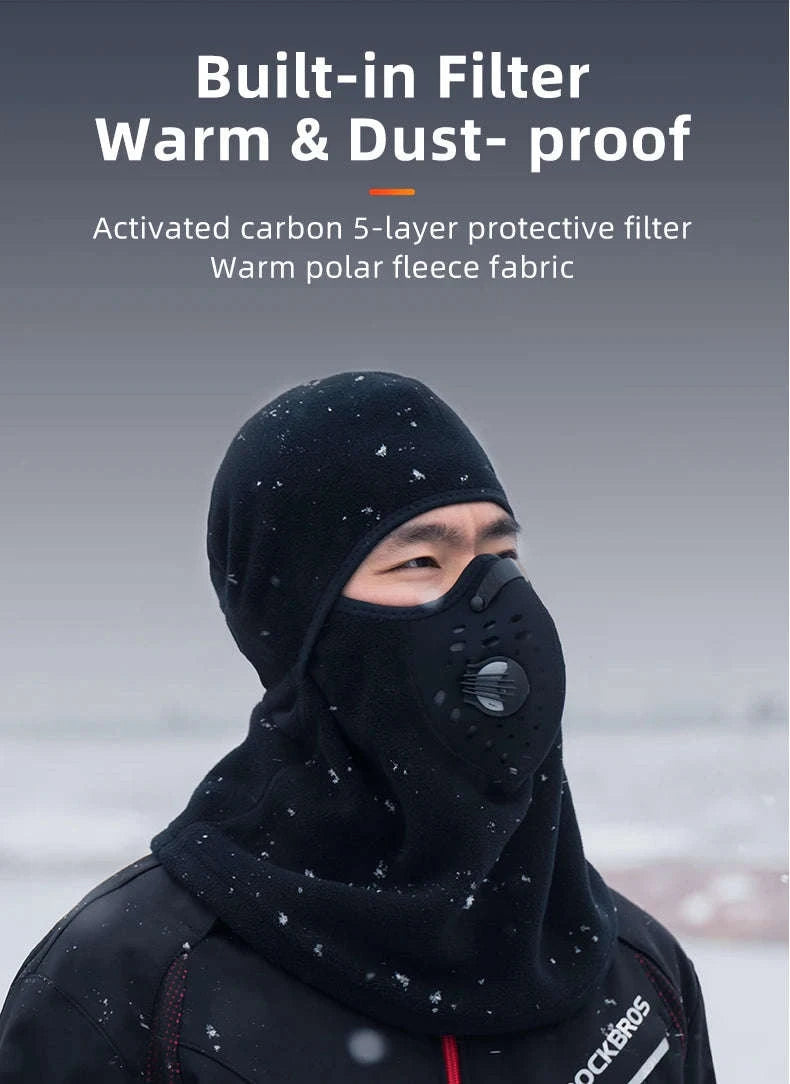 Winter Full Face Balaclava Mask for Skiing, Cycling & Outdoor Use-LF7345BK / One Size