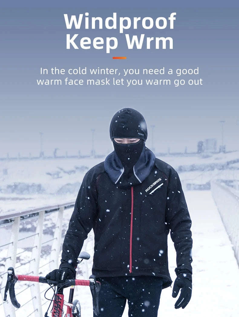 Winter Full Face Balaclava Mask for Skiing, Cycling & Outdoor Use-LF7345BK / One Size