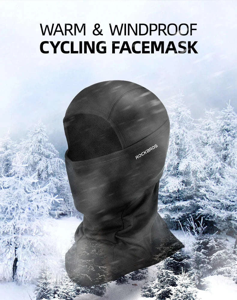 Winter Full Face Balaclava Mask for Skiing, Cycling & Outdoor Use-LF7345BK / One Size