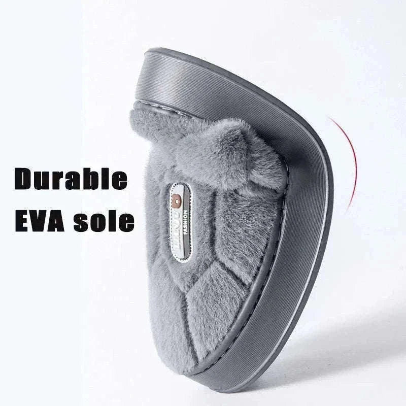 Winter Indoor Non-Slip Warm Slippers for Couples-gray / 50-51