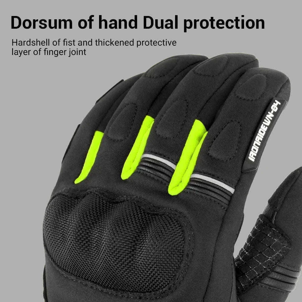 Winter Motorcycle Gloves for Cold-Weather Riding-WN-04 Red / L