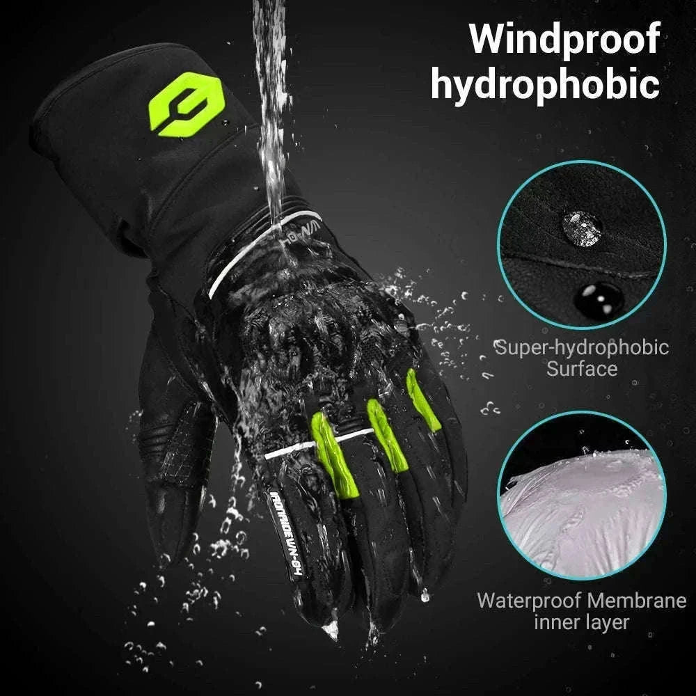 Winter Motorcycle Gloves for Cold-Weather Riding-WN-04 Red / L