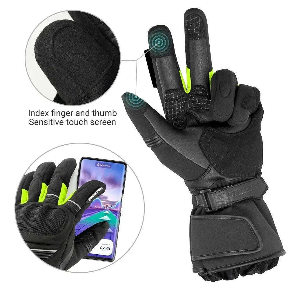 Winter Motorcycle Gloves for Cold-Weather Riding-WN-04 Red / L