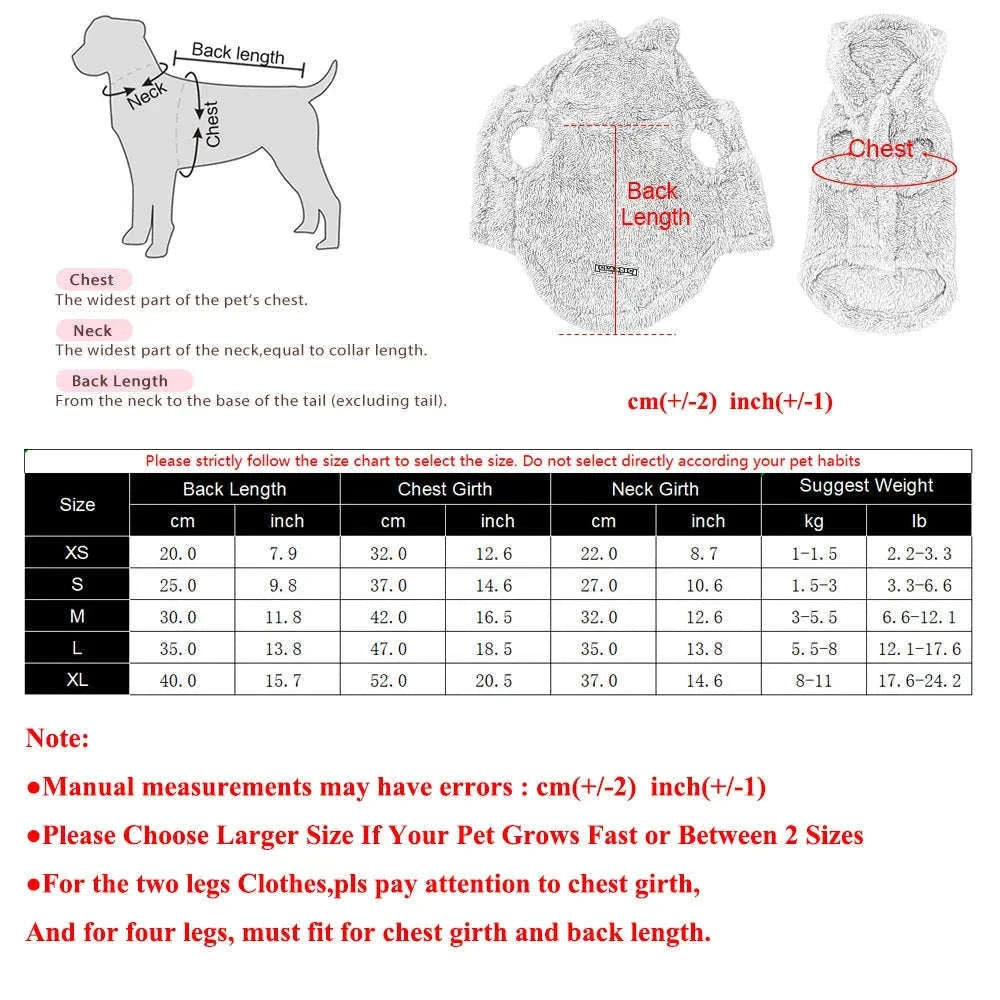 Winter Pet Hoodie Sweater for Small and Medium Dogs & Cats-Gray / S