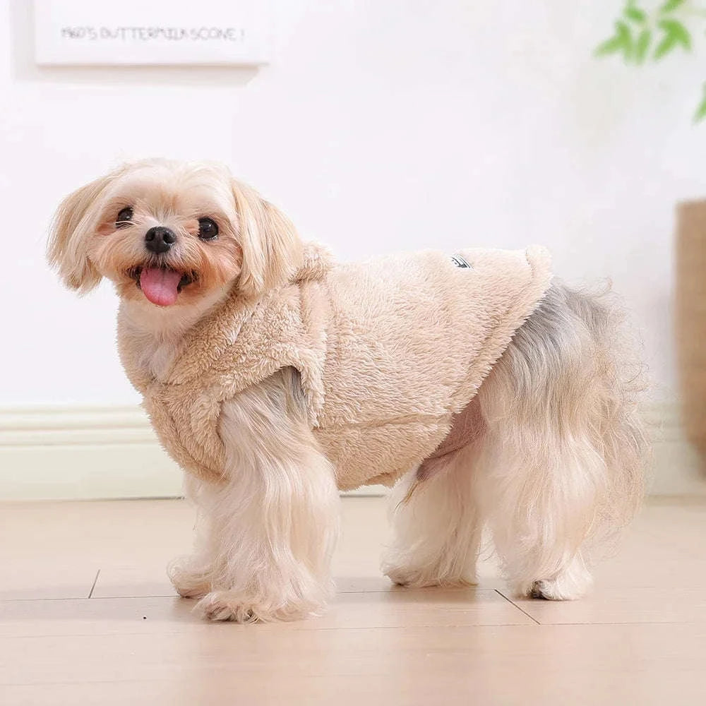 Winter Pet Puppy Hoodie Sweater for Small and Medium Dogs & Cats-Gray / S