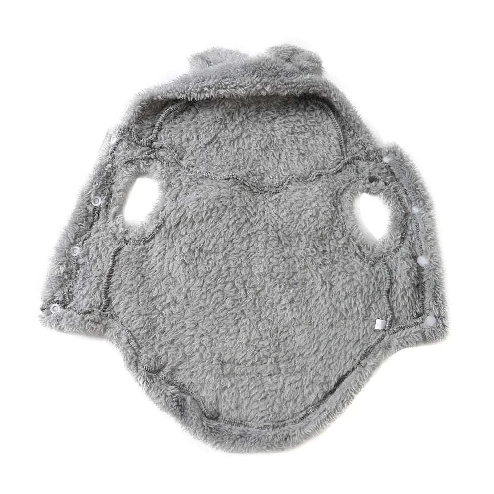 Winter Pet Puppy Hoodie Sweater for Small and Medium Dogs & Cats-Gray / S