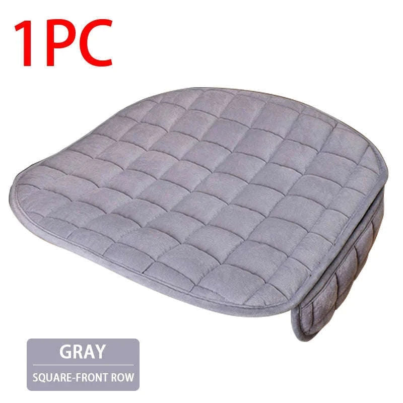 Winter Plush Car Seat Cover-Gray Front 1 pc
