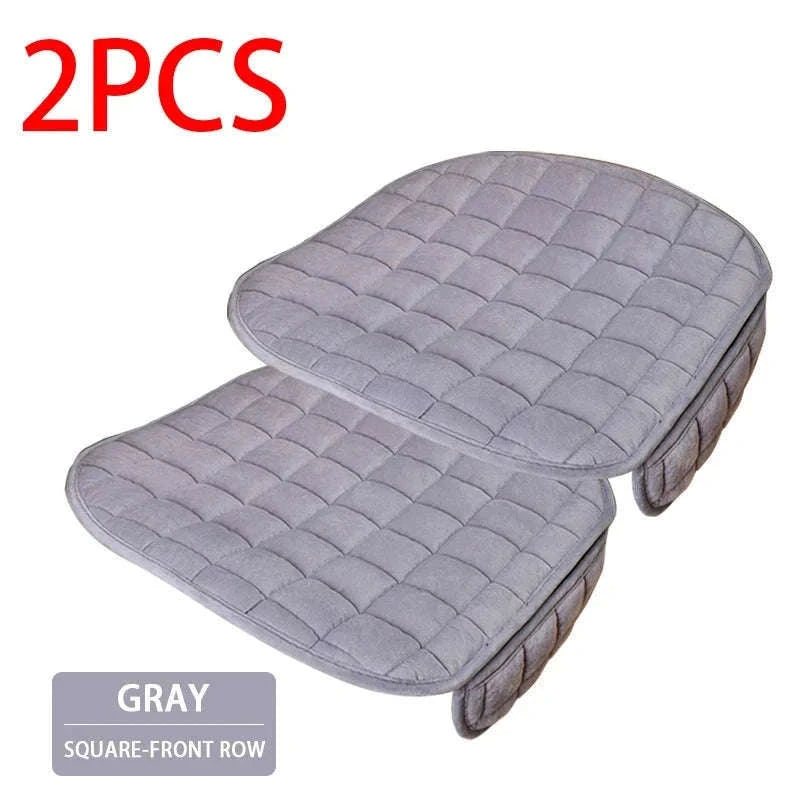 Winter Plush Car Seat Cover-Gray Front 1 pc
