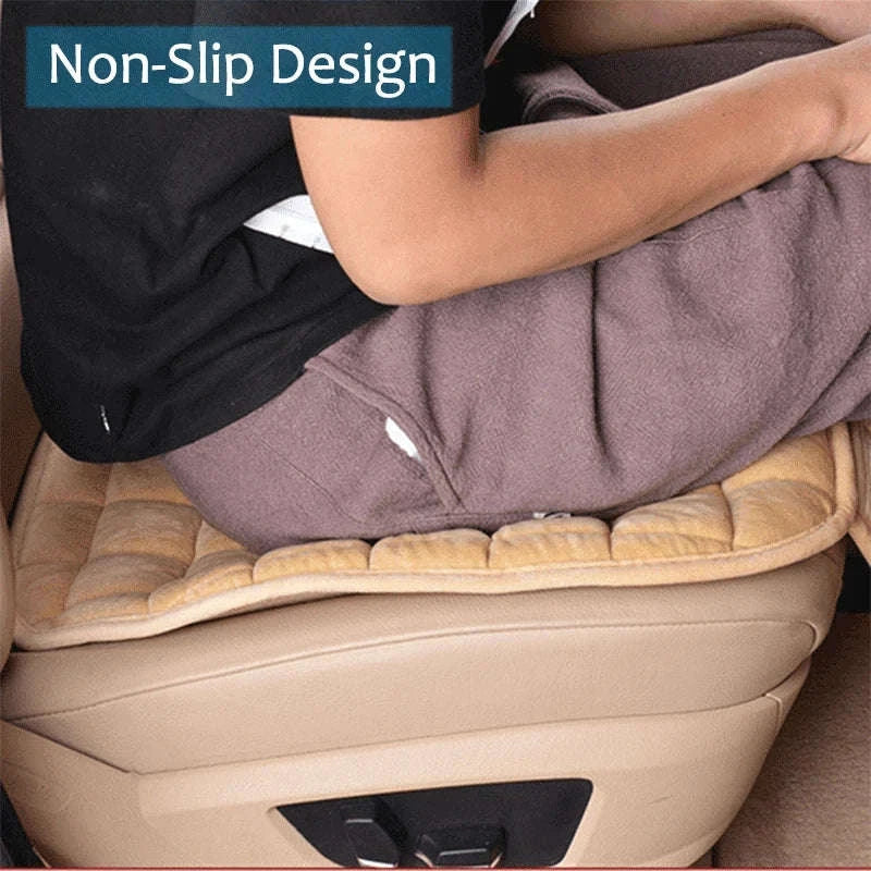 Winter Plush Car Seat Cover-Gray Front 1 pc