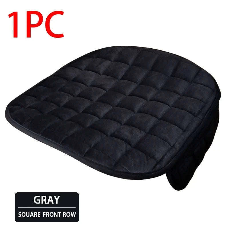 Winter Plush Car Seat Cover-Gray Front 1 pc
