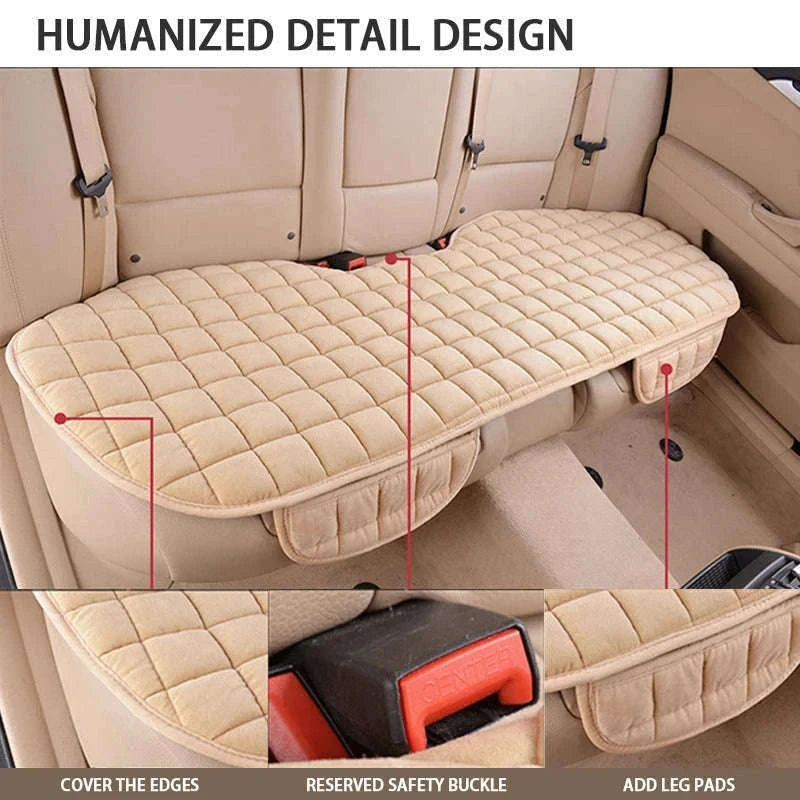 Winter Plush Car Seat Cover-Gray Front 1 pc