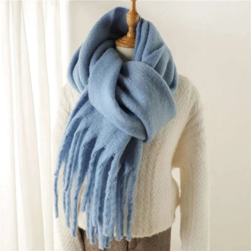 Winter Scarf for Women Cashmere-Feel Pashmina Wrap-Beige
