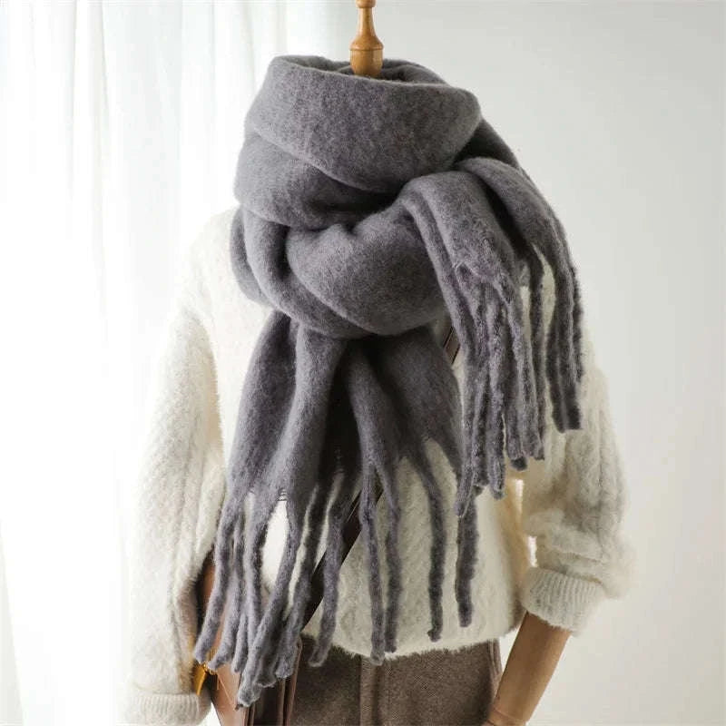 Winter Scarf for Women Cashmere-Feel Pashmina Wrap-Beige