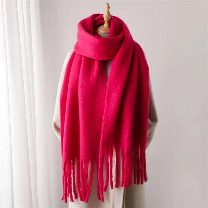 Winter Scarf for Women Cashmere-Feel Pashmina Wrap-khaki