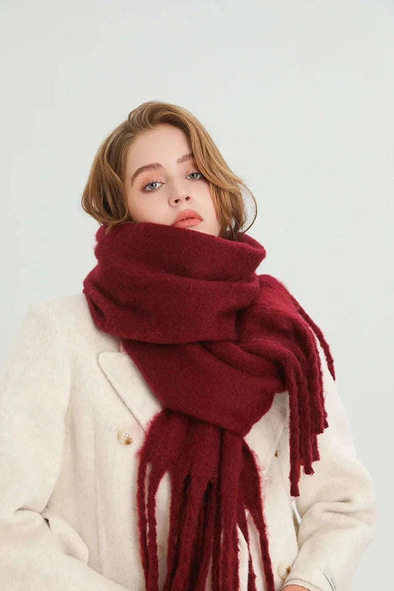 Winter Scarf for Women Cashmere-Feel Pashmina Wrap-khaki