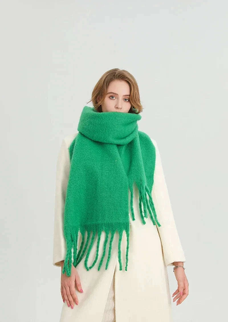 Winter Scarf for Women Cashmere-Feel Pashmina Wrap-khaki
