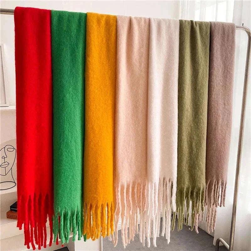 Winter Scarf for Women Cashmere-Feel Pashmina Wrap-khaki